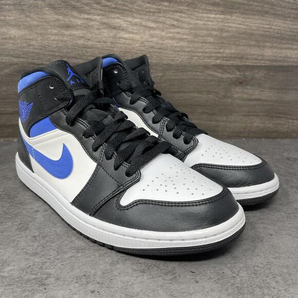 Air Jordan 1 Mid Racer Blue Mens Size 9.5 Sneakers Nike Retro 554724-140 main image 11